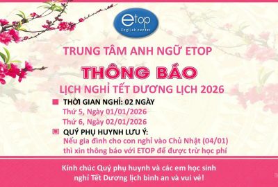 LỊCH NGHỈ TẾT DƯƠNG LỊCH 2026